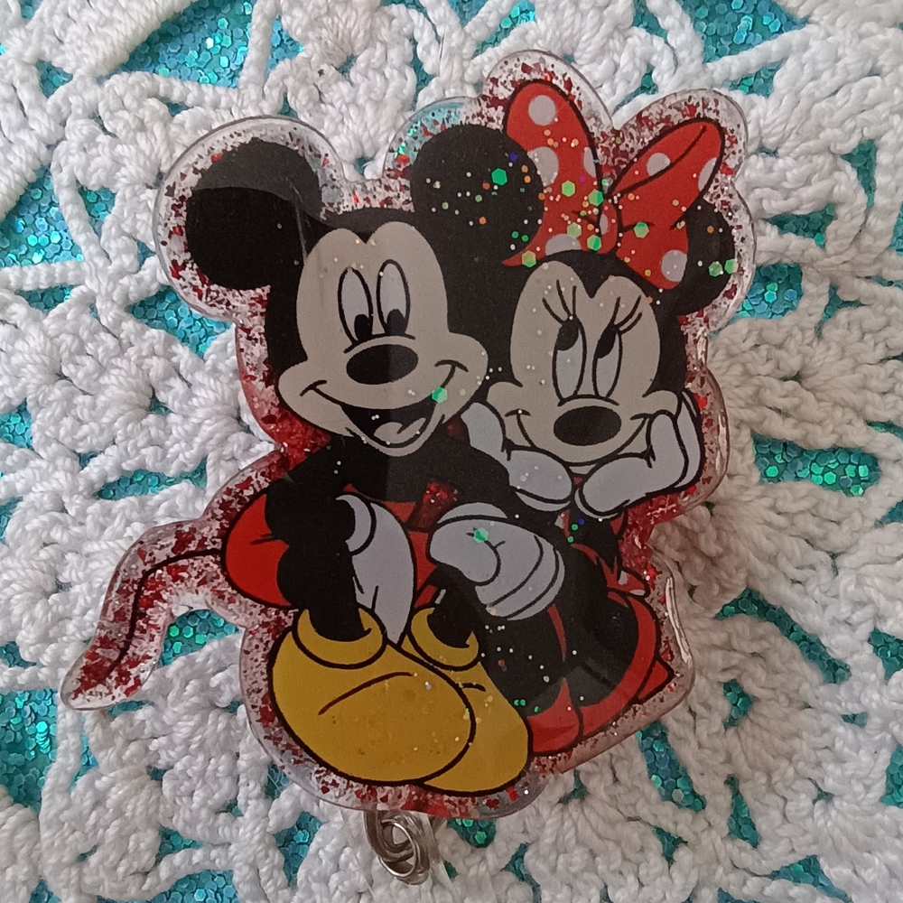 Mickey mouse badge reel